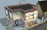 Graffitihaus ohne Dach